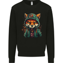 A Mischievous Fox Kids Sweatshirt Jumper Black
