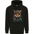 A Mischievous Fox Mens 80% Cotton Hoodie Black