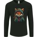 A Mischievous Fox Mens Long Sleeve T-Shirt Black