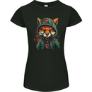 A Mischievous Fox Womens Petite Cut T-Shirt Black