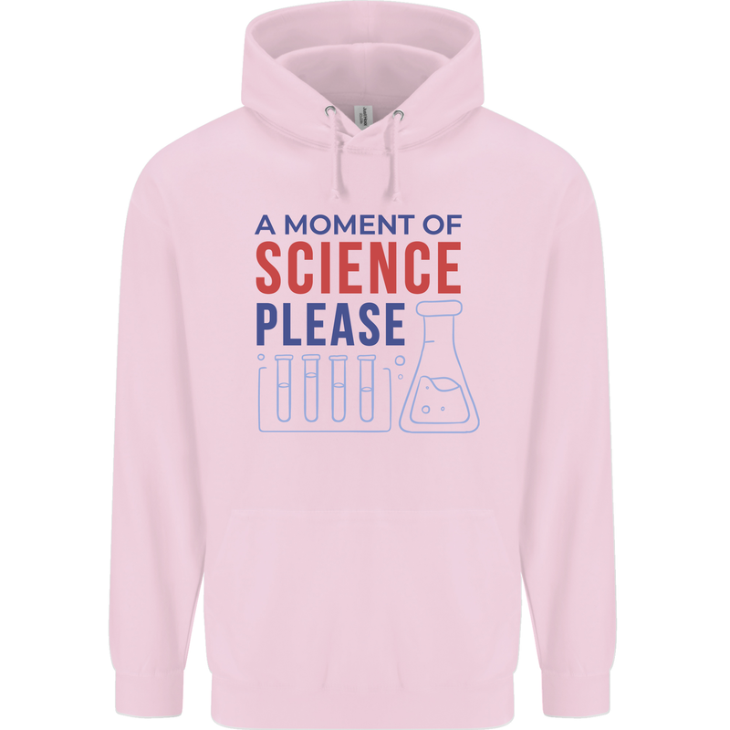 A Moment of Science Please Funny Chemistry Childrens Kids Hoodie Light Pink