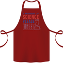 A Moment of Science Please Funny Chemistry Cotton Apron 100% Organic Maroon