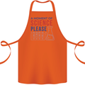 A Moment of Science Please Funny Chemistry Cotton Apron 100% Organic Orange