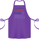 A Moment of Science Please Funny Chemistry Cotton Apron 100% Organic Purple