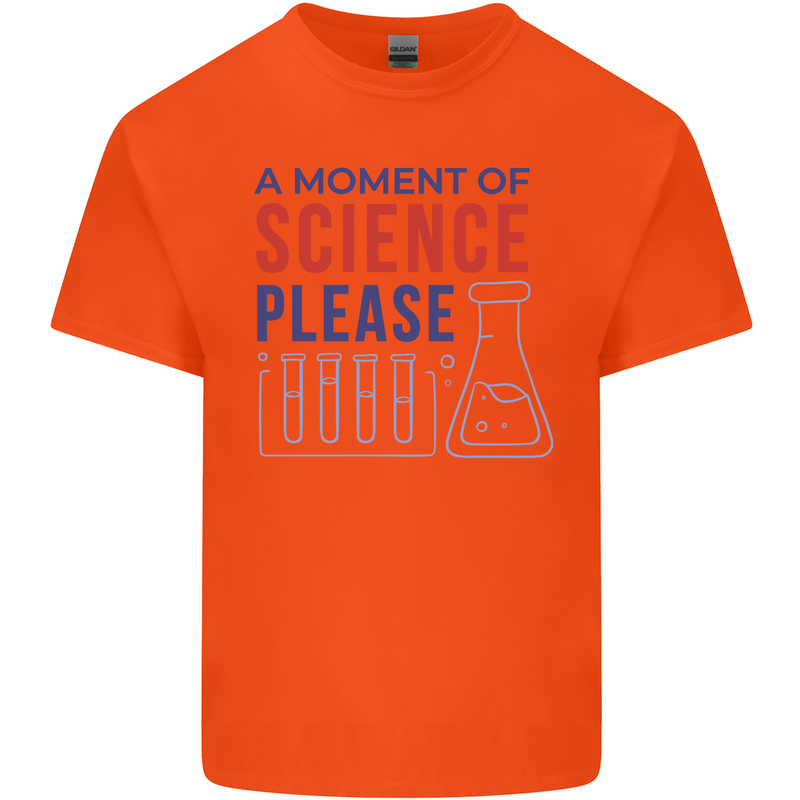 A Moment of Science Please Funny Chemistry Kids T-Shirt Childrens Orange
