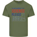 A Moment of Science Please Funny Chemistry Mens Cotton T-Shirt Tee Top Military Green