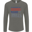 A Moment of Science Please Funny Chemistry Mens Long Sleeve T-Shirt Charcoal