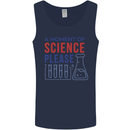 A Moment of Science Please Funny Chemistry Mens Vest Tank Top Navy Blue