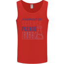 A Moment of Science Please Funny Chemistry Mens Vest Tank Top Red