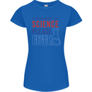 A Moment of Science Please Funny Chemistry Womens Petite Cut T-Shirt Royal Blue