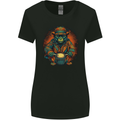 A Monkey Drummer Womens Wider Cut T-Shirt Black
