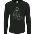 A Monochrome Biker Motorcycle Motorbike Mens Long Sleeve T-Shirt Black