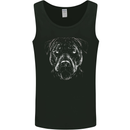 A Monochrome Pitbull Dog Mens Vest Tank Top Black