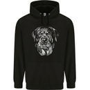 A Monochrome Rottweiler Dog Childrens Kids Hoodie Black