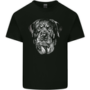 A Monochrome Rottweiler Dog Kids T-Shirt Childrens Black