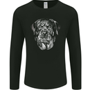A Monochrome Rottweiler Dog Mens Long Sleeve T-Shirt Black