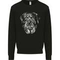 A Monochrome Rottweiler Dog Mens Sweatshirt Jumper Black