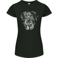 A Monochrome Rottweiler Dog Womens Petite Cut T-Shirt Black