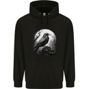 A Moonlit Raven Vikings Fantasy Mythology Crow Childrens Kids Hoodie Black
