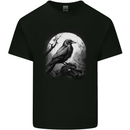 A Moonlit Raven Vikings Fantasy Mythology Crow Kids T-Shirt Childrens Black