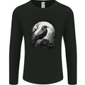 A Moonlit Raven Vikings Fantasy Mythology Crow Mens Long Sleeve T-Shirt Black