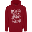 A Mother is Like a Flower Mum Mom Day Childrens Kids Hoodie Red