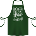 A Mother is Like a Flower Mum Mom Day Cotton Apron 100% Organic Forest Green
