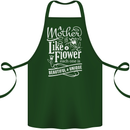 A Mother is Like a Flower Mum Mom Day Cotton Apron 100% Organic Forest Green