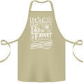 A Mother is Like a Flower Mum Mom Day Cotton Apron 100% Organic Khaki