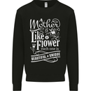 A Mother is Like a Flower Mum Mom Day Kids Sweatshirt Jumper Black