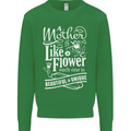 A Mother is Like a Flower Mum Mom Day Kids Sweatshirt Jumper Irish Green