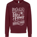 A Mother is Like a Flower Mum Mom Day Kids Sweatshirt Jumper Maroon