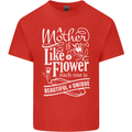 A Mother is Like a Flower Mum Mom Day Kids T-Shirt Childrens Red