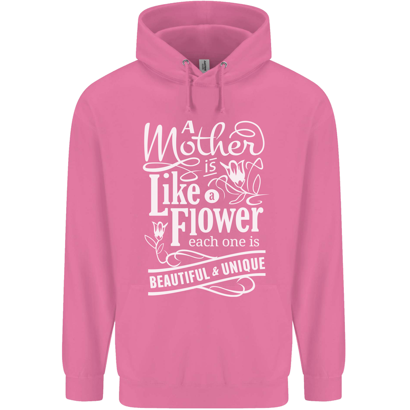 A Mother is Like a Flower Mum Mom Day Mens 80% Cotton Hoodie Azelea