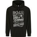 A Mother is Like a Flower Mum Mom Day Mens 80% Cotton Hoodie Black