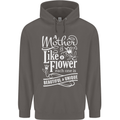 A Mother is Like a Flower Mum Mom Day Mens 80% Cotton Hoodie Charcoal