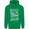 A Mother is Like a Flower Mum Mom Day Mens 80% Cotton Hoodie Irish Green