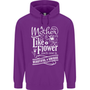 A Mother is Like a Flower Mum Mom Day Mens 80% Cotton Hoodie Purple