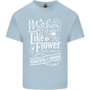 A Mother is Like a Flower Mum Mom Day Mens Cotton T-Shirt Tee Top Light Blue