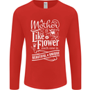 A Mother is Like a Flower Mum Mom Day Mens Long Sleeve T-Shirt Red