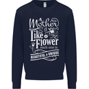 A Mother is Like a Flower Mum Mom Day Mens Sweatshirt Jumper Navy Blue