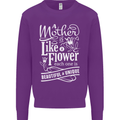 A Mother is Like a Flower Mum Mom Day Mens Sweatshirt Jumper Purple