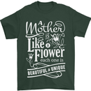A Mother is Like a Flower Mum Mom Day Mens T-Shirt 100% Cotton Forest Green