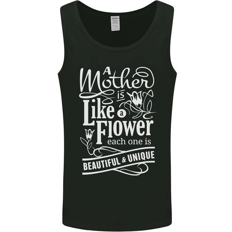A Mother is Like a Flower Mum Mom Day Mens Vest Tank Top Black