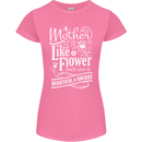 A Mother is Like a Flower Mum Mom Day Womens Petite Cut T-Shirt Azalea