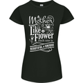 A Mother is Like a Flower Mum Mom Day Womens Petite Cut T-Shirt Black