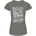 A Mother is Like a Flower Mum Mom Day Womens Petite Cut T-Shirt Charcoal
