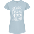 A Mother is Like a Flower Mum Mom Day Womens Petite Cut T-Shirt Light Blue