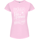 A Mother is Like a Flower Mum Mom Day Womens Petite Cut T-Shirt Light Pink