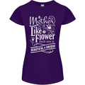 A Mother is Like a Flower Mum Mom Day Womens Petite Cut T-Shirt Purple